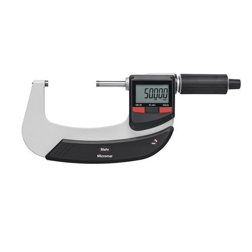 Micrômetro digital 40 EWR – curso 100-125x0,001 mm IP65 função REFERENCE mm/pol transmissor wireless integrado estojo plástico bateria Mahr 4157104