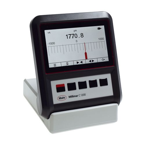 Box de medição "Millitron" 1200 IC/MZ com display analógico em mm e polegadas - compatibilidade para apalpadores indutivos Mahr 5312010