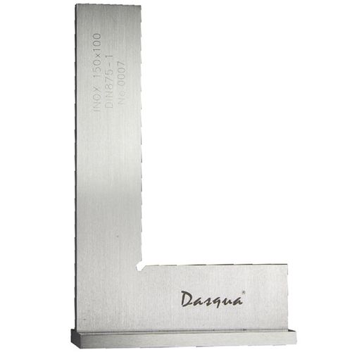 Esquadro de aço inox com base classe 0 75x50 mm conforme norma DIN875 DASQUA 426,0011