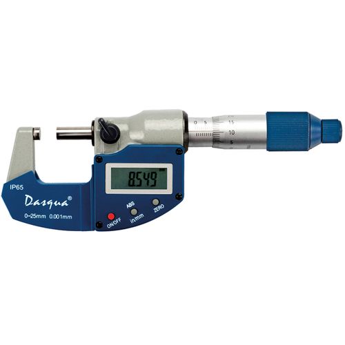 Micrômetro externo digital IP65 0-25 mm / 0-1'' DASQUA 417,0052