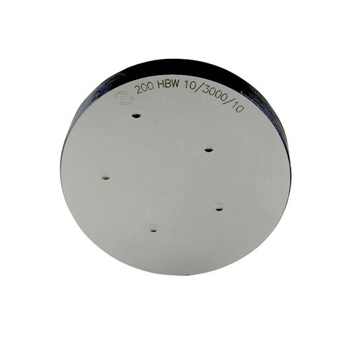 Bloco padrão de dureza Brinell Faixa HB 200 ±50 Hb Carga 1000 Kgf com certificado RBL 17025 Inmetro Novotest.br 200HBW-10/1000