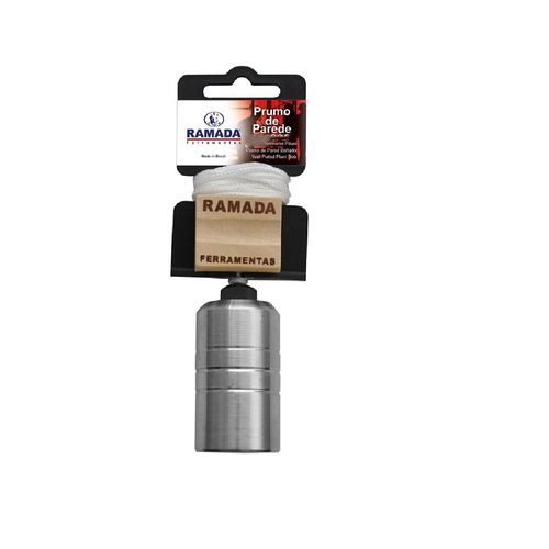 Prumo de face banhado corpo de aço maciço cordão de nylon 400 gr Ramada 1462