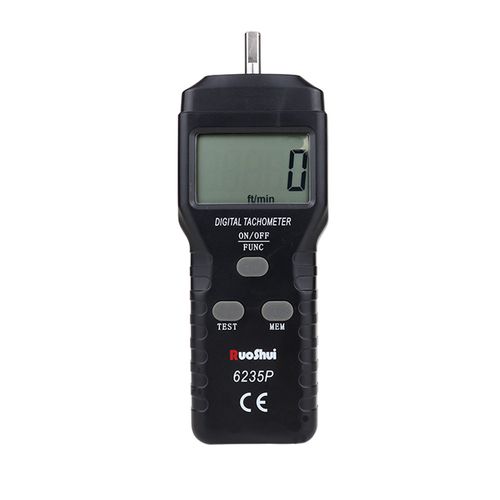 Tacômetro de contato alcance 0.5~19999 rpm res 0,1 rpm prec ± 0,05% + 1 Max /Min Auto Range com memoria Victor-Ruoshui 6235P