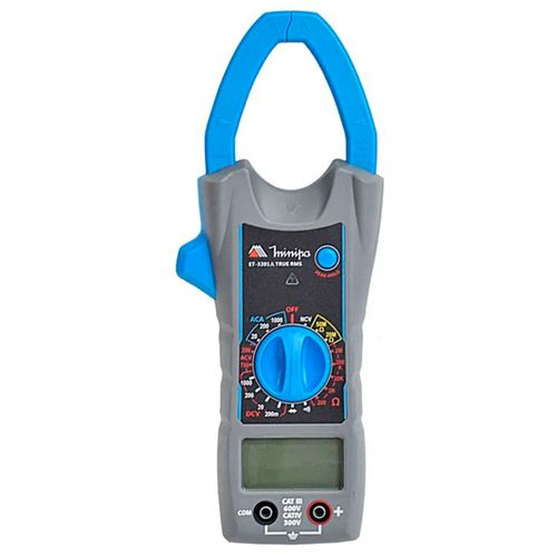 Alicate amperímetro True RMS display 2000 contagens Tensão AC-DC Minipa ET-3201A