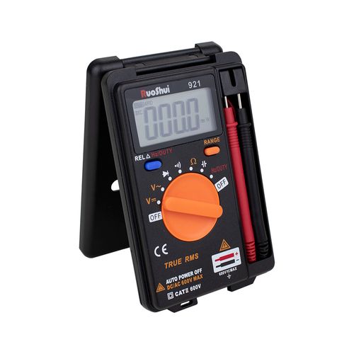 Mini multímetro dig dobrável bolso RMS display 3999 tensão AC DC Auto range Duty cycle Data Hold Shock proof CAT II Victor-Ruoshui 921