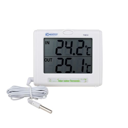 Termômetro digital para máxima e mínima -20 a 70 °C interna e externa Novotest.br TH814