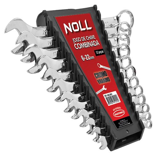 Jogo de chaves combinadas 8 peças de 1/4 – 3/4 ‘’ Noll 408,0003