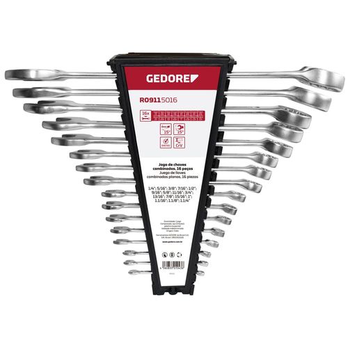Jogo chave combinada 1/4-1.1/4 16pcs 3301043 Gedore red R09115016