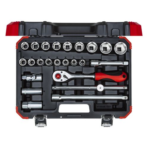 Jogo soquete 1/2 sextavado 10-32 mm 24pcs 3300055 Gedore red R69003024