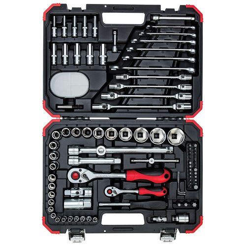 Jogo soquete 1/4+1/2 sextavado 92pcs 3300062 Gedore red R46003092