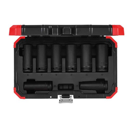 Jogo soquete de impacto 1/2 12-23 mm 8pcs longos 3300709 Gedore red R63003108