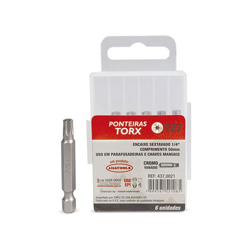 Ponteira para parafusadeira torx (T) T20x25 mm Noll 437,0016