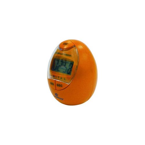 Timer digital para cozinha com cronometro regressivo, progressivo e alarme modelo oval laranja Incoterm 7770.02.0.00