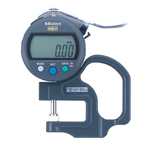 Medidor de Espessura Manual Digital Alcance 0-10mm Resolução 0,01 mm Mitutoyo 547-301