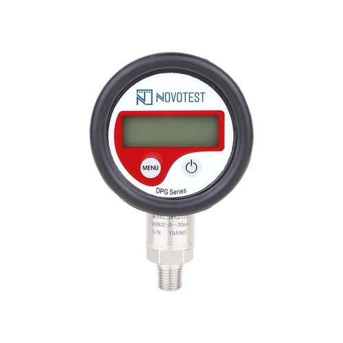 Manômetro digital 4 1/2 dígitos 1% fe mostrador 63 mm rosca de 1/4 ‘’ NPT 0-30 psi 0-2 kgf/cm² IP 60 Novotest.br DPG212T