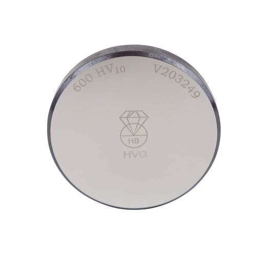 Bloco padrão de dureza Vickers faixa 600 ±75 HV com certificado RBL 17025 Inmetro Novotest.br TB-HV-600-HV10