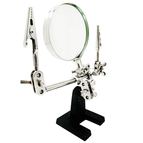 Lupa com suporte + pinça HL-S10 HIKARI 21B007