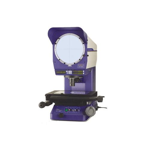 Projetor de Perfil de Alta Precisão Mesa 100x100mm Tela com Transferidor e Lentes Objetivas de 10X e 20X Mitutoyo 303-712-A