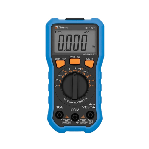 Multímetro Digital Data Hold Função NCV Tensão AC/DC Corrente AC/DC Detecta Tensão Sem Contato CAT III 300V Minipa ET-1505