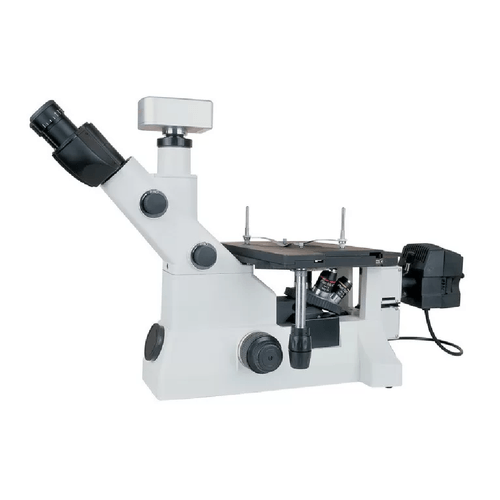 Microscópio Metalúrgico Digital Trinocular Invertido C/ Sistema Óptico Infinito NOVOTEST.BR iMet-R330