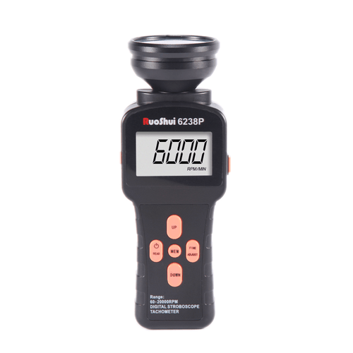 Estroboscópico Digital Portátil com Alcance 60 a 39999 RPM/FPM VICTOR RUOSHUI 6238P