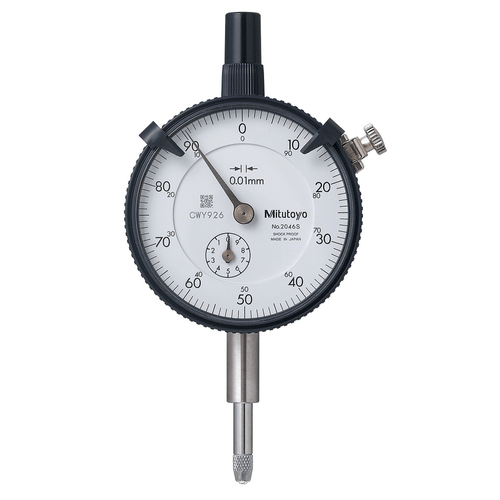 Relógio Comparador Analógico Sistema Anti-Travamento Cursor Longo Tampa Traseira com Orelha 1"/.001" Mitutoyo 2416A-10