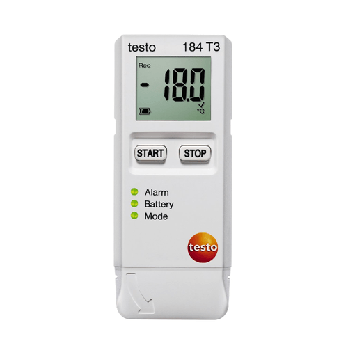 Data-Logger Medição de Temperatura -35 a +70 °C USB Monitoramento de Transporte IP67 Testo 184 T3 TESTO 0572 1843