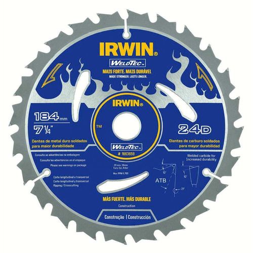 Serra Circular Weldtec Dentes de Metal Duro 110 mm X 20D X 20 mm IRWIN 1863658