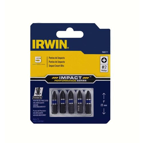Ponta de Impacto Fenda Cruzada Aplicação Industrial e Profissional #2Ph X 1´´OAL 5pçs IRWIN 1928777