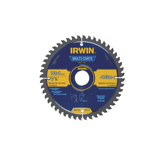 Serra Circular Multi Corte Dentes de Metal Duro Reafiáveis 184 mm X 48D X 30 mm IRWIN 363017LA