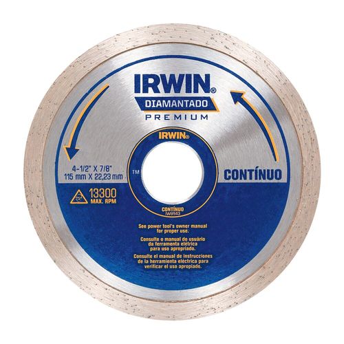 Disco Diamantado Contínuo Alto Desempenho 40% mais Diamantes 115 mm X 22,22 mm IRWIN IW8943