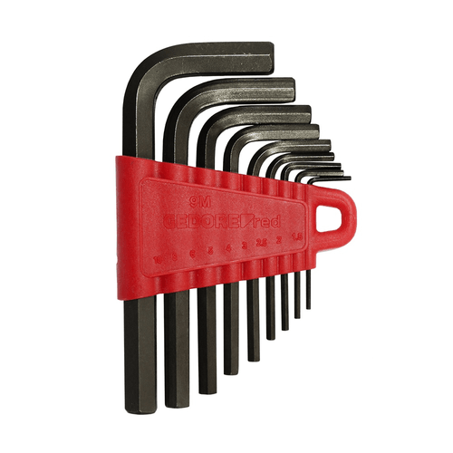 Jogo de Chave Hexagonal 9 Peças Faixa 1,5-10 mm 3369998 Gedore-Red R36605109