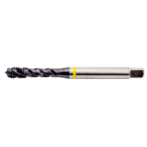 Macho Máquina Canal Helicoidal 48° Shark Anel Amarelo Redução na Saída HSSE-PM DIN 376 E412 M14 Dormer E412M14