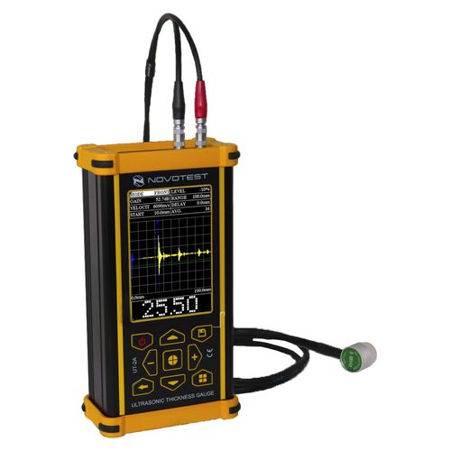 Medidor de espessura ultrassônico Sonda 2,5MHz – P112-2,5-12 / 2 2,5-1000mm B-Scan Echo-Echo Dual Echo Peak-Peak Novotest UT-2A-A-SCAN