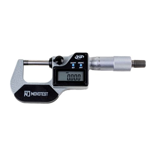 Micrômetro Externo Digital IP65 Capacidade 0 a 25mm Resolução 0,001mm Exatidão +/-0.002mm NOVOTEST.BR DM-231101
