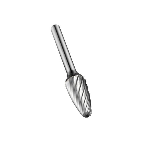 Lima Rotativa Metal Duro tipo árvore arredondada formato F 6,3mm p/ corte de áreas c/ difícil acesso em aço inoxidável Dormer P6116.3X3.0