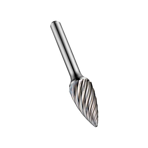 Lima Rotativa Metal Duro tipo Árvore Pontiaguda formato G 8,0mm p/ corte em áreas c/ difícil acesso em aço inoxidável Dormer P6138.0X6.0