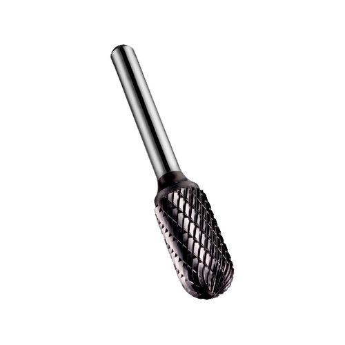 Lima Rotativa Metal Duro TiAlN cilíndrica c/ topo esférico formato C 6,0mm p/ aço fundido, aço inoxidável, ferro fundido Dormer P805C6.0X6.0