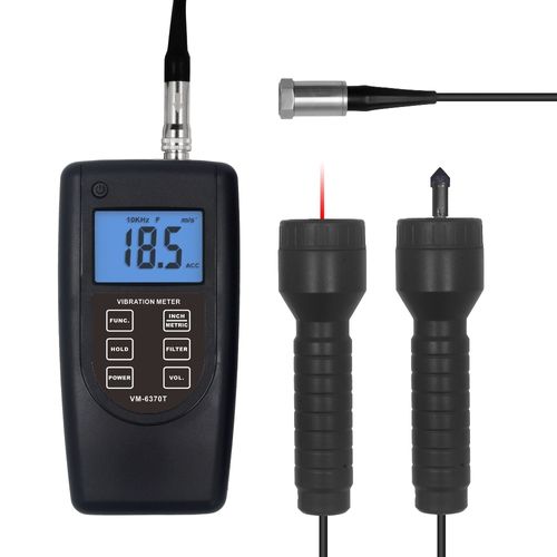 Tacômetro de vibração sensor piezoelétrico Novotest.br VM-6370T