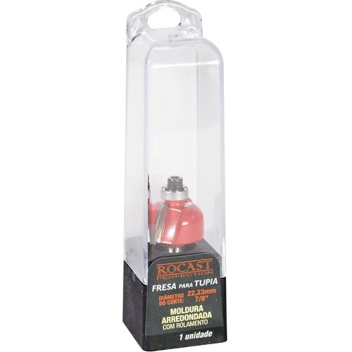 Fresa para tupia Moldura arredondada - com rolamento 7/8” x 1/4” Rocast 91,0010