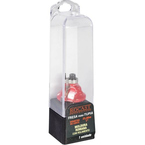 Fresa para tupia Moldura romana - com rolamento 1” x 1/4” Rocast 91,0011