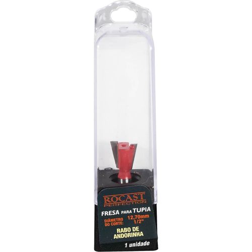 Fresa para tupia Rabo de andorinha 1/2” x 1/4” Rocast 91,0007