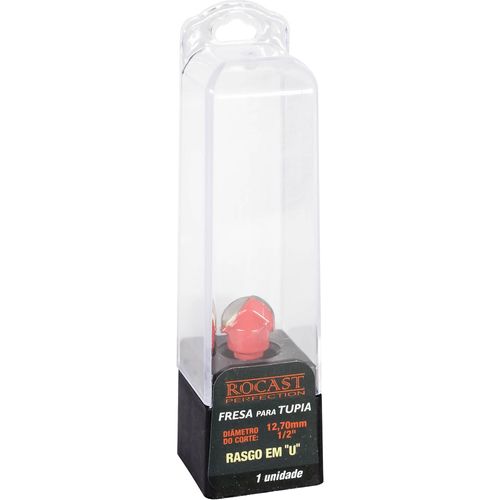 Fresa para tupia Rasgo em U 1/2” x 1/4” Rocast 91,0006