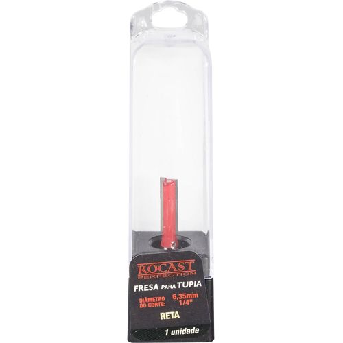 Fresa para tupia Reta 1/4” x 1/4” Rocast 91,0002