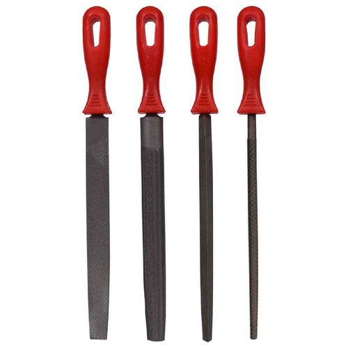Jogo de limas murças com cabo - 8'' 4 peças Rocast 367,0018