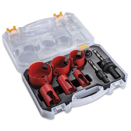 Kit serra copo multimaterial com metal duro 22-64 mm 9 pçs Rocast 97,0007