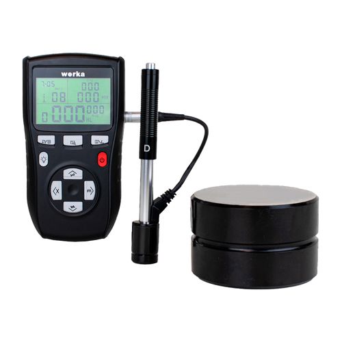 Durômetro portátil digital Sonda tipo D Leeb Escalas HRC, HRB, HB, HV, HSD, MPA ASTM 0956-02 DIN50156 Werka 447-9422