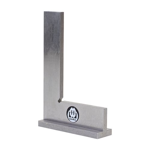 Esquadro de precisão com base 100x70mm em aço inoxidável superfície lapidada DIN875/2 Werka 240-1143