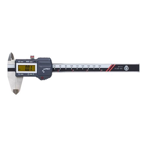 Paquímetro digital 0-150mm/6'' Res. 0.01mm/0.0005'' com ajuste de tolerância e sinal luminoso Werka 210-7787