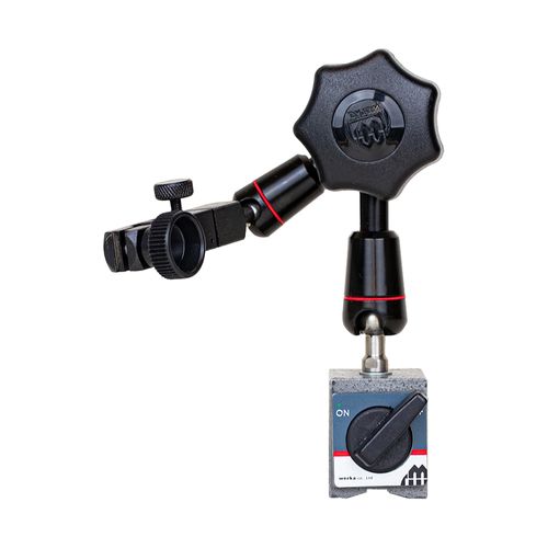 Mini Suporte magnético com ajuste fino para relógios comparadores e apalpadores Força magnética 40kgf Werka 230-8203